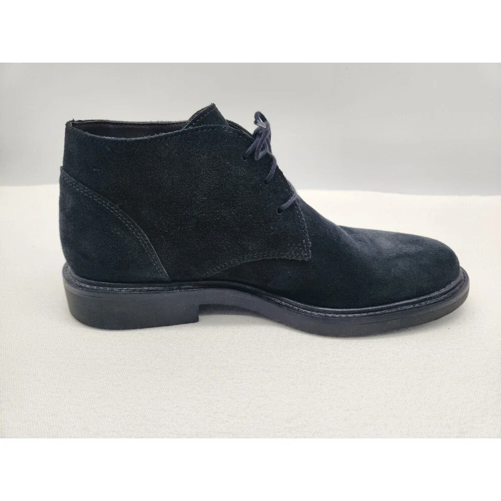 Valleverde Size 39 Black Boots Suede Men Chukka Ankle Leather Italy